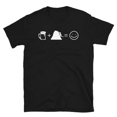 Bier, Lächeln Und Klettern 1 - T-Shirt (Unisex) klettern Black
