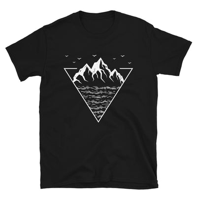 Berg Geometrisch - T-Shirt (Unisex) berge wandern Black