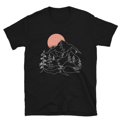 Berglandschaft - T-Shirt (Unisex) berge Black