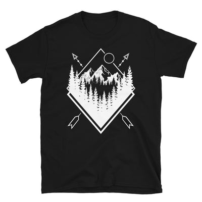 Berglandschaft Geometrisch - T-Shirt (Unisex) berge Black