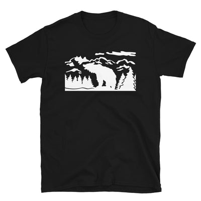 Berglandschaft Und Bär - T-Shirt (Unisex) berge camping Black