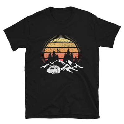 Camping Sonne Vintage - T-Shirt (Unisex) camping Black