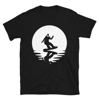 Kreis Und Reflexion – Snowboarden Für Frauen - T-Shirt (Unisex) snowboarden Black