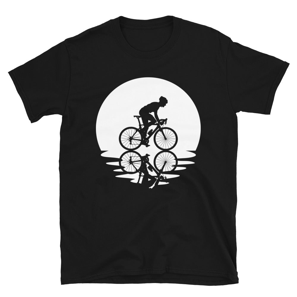 Kreis Und Spiegelung – Mann Radelt - T-Shirt (Unisex) fahrrad Black