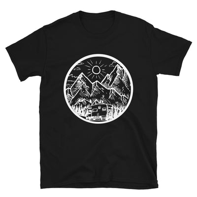 Kreis - Berg - Campingwagen - T-Shirt (Unisex) camping Black