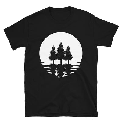 Kreis Und Spiegelung – Bäume - T-Shirt (Unisex) camping Black