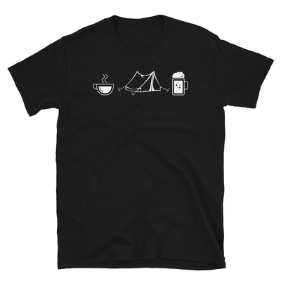 Kaffee, Bier Und Camping - T-Shirt (Unisex) camping Black