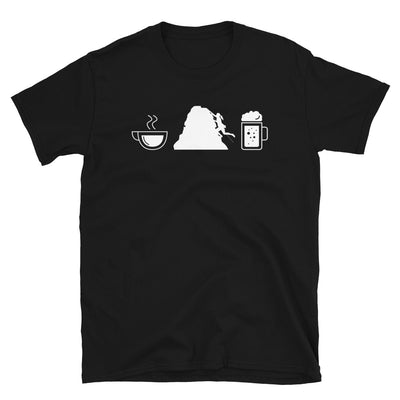 Kaffee, Bier Und Klettern - T-Shirt (Unisex) klettern Black