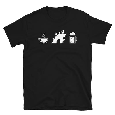 Kaffee, Bier Und Klettern - T-Shirt (Unisex) klettern Black