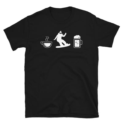 Kaffee, Bier Und Snowboarden - T-Shirt (Unisex) snowboarden Black