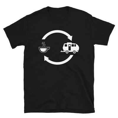 Kaffee, Pfeile Laden Und Camping 2 - T-Shirt (Unisex) camping Black