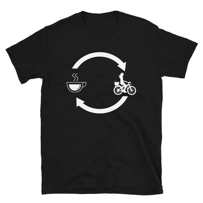 Kaffee, Pfeile Laden Und Radfahren 2 - T-Shirt (Unisex) fahrrad Black