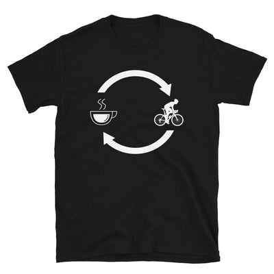 Kaffee, Pfeile Laden Und Radfahren 1 - T-Shirt (Unisex) fahrrad Black