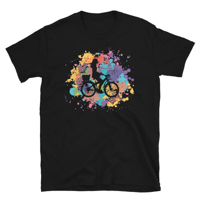 Buntes Spritzen Und Radfahren 2 - T-Shirt (Unisex) fahrrad Black