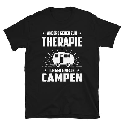 Andere Gehen Zur Therapie Ich Gen Einfach Campen - T-Shirt (Unisex) camping Black