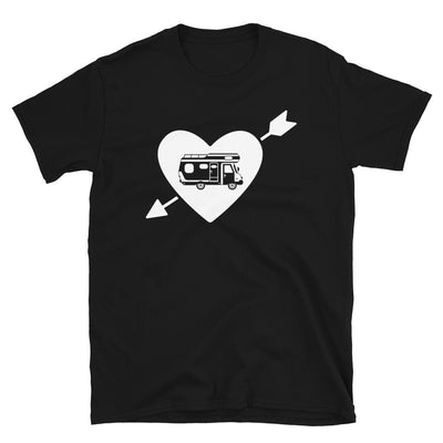 Herz, Pfeil Und Camping - T-Shirt (Unisex) camping Black