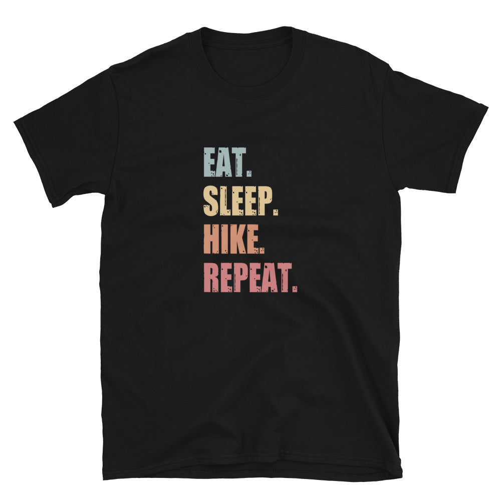 Eat Sleep Hike Repeat - T-Shirt (Unisex) wandern Black