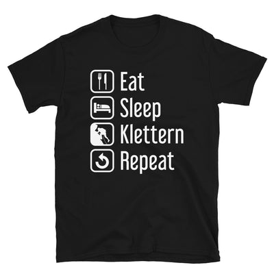 Eat Sleep Klettern Repeat - T-Shirt (Unisex) klettern Black