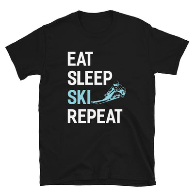 Eat Sleep Ski Repeat - T-Shirt (Unisex) klettern Black