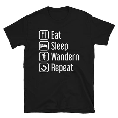 Eat Sleep Wandern Repeat - T-Shirt (Unisex) wandern Black