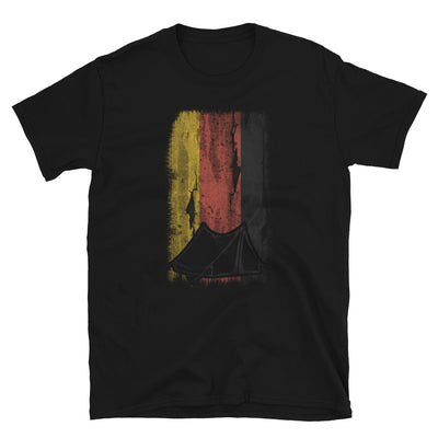 Deutsche Flagge 1 Und Camping - T-Shirt (Unisex) camping Black