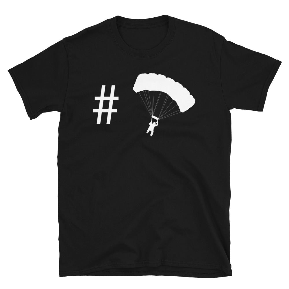 Hashtag - Gleitschirmfliegen - T-Shirt (Unisex) berge Black