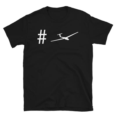 Hashtag - Segelflugzeug - T-Shirt (Unisex) berge Black