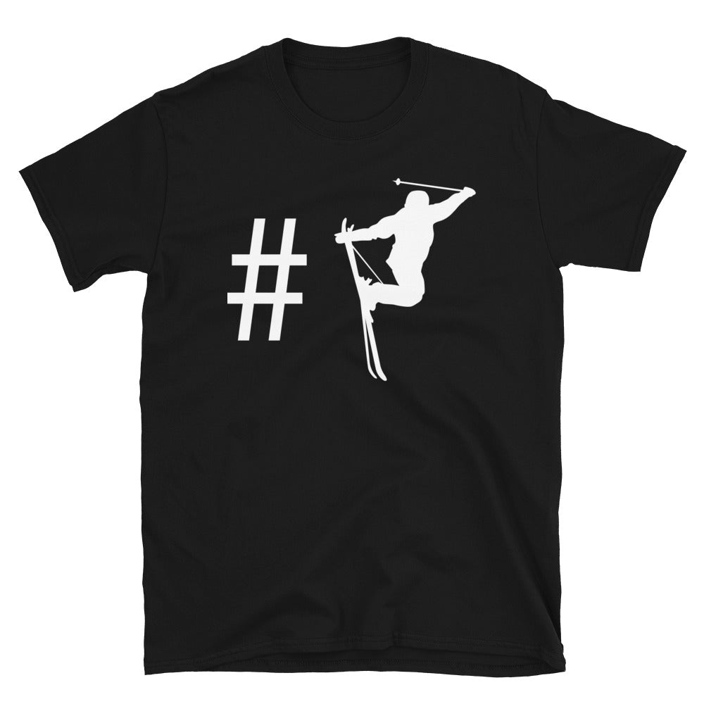 Hashtag - Skifahren - T-Shirt (Unisex) klettern ski Black