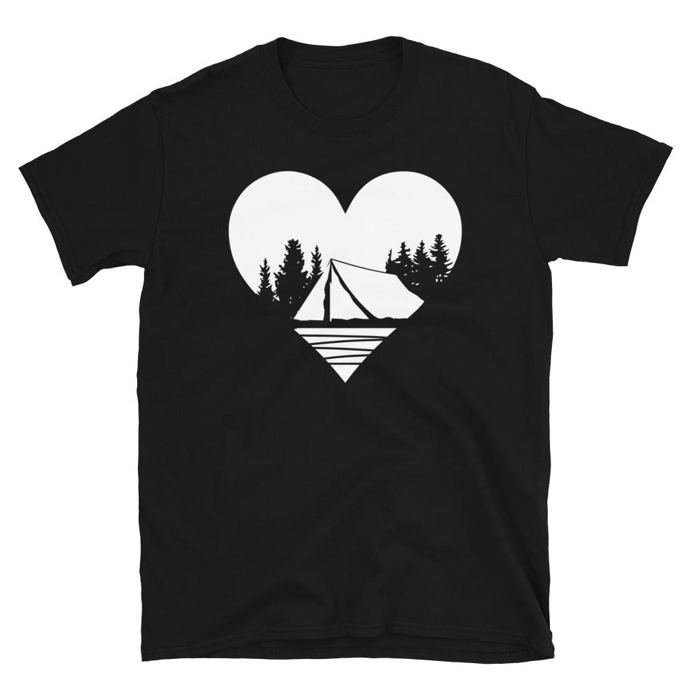 Herz - Camping - T-Shirt (Unisex) camping Black
