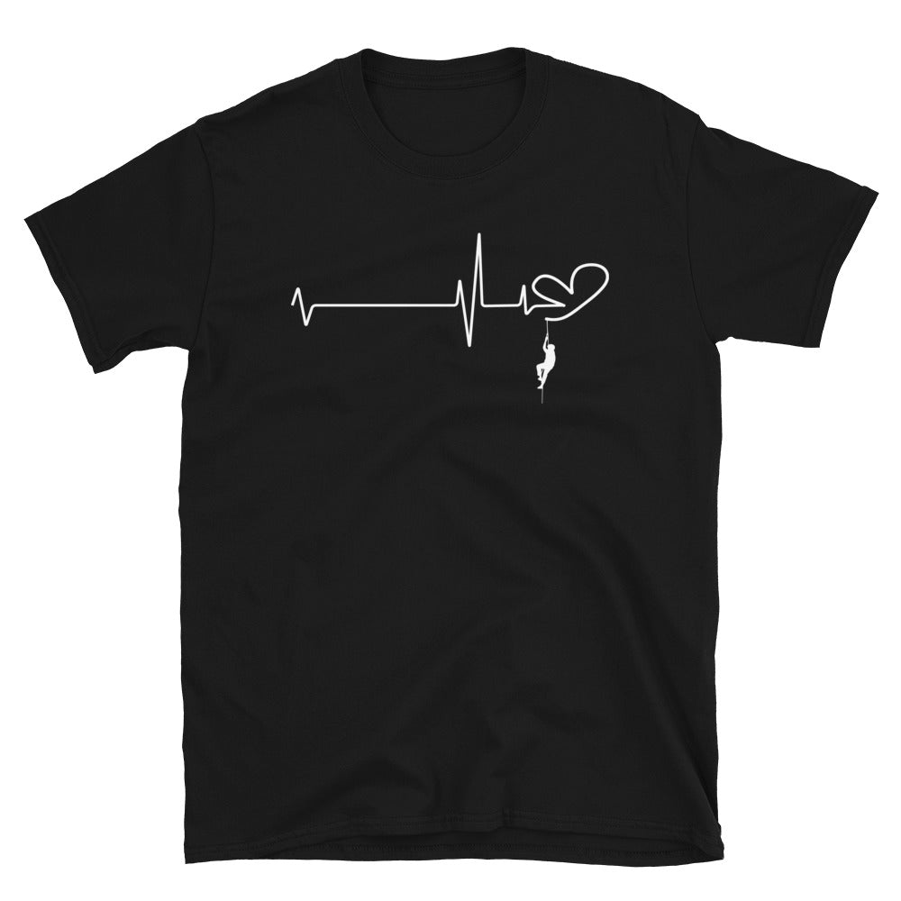Herz - Herzschlag - Wandern - T-Shirt (Unisex) wandern Black