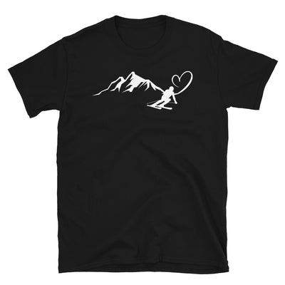 Herz - Berg - Skifahren - (9) - T-Shirt (Unisex) klettern ski Black