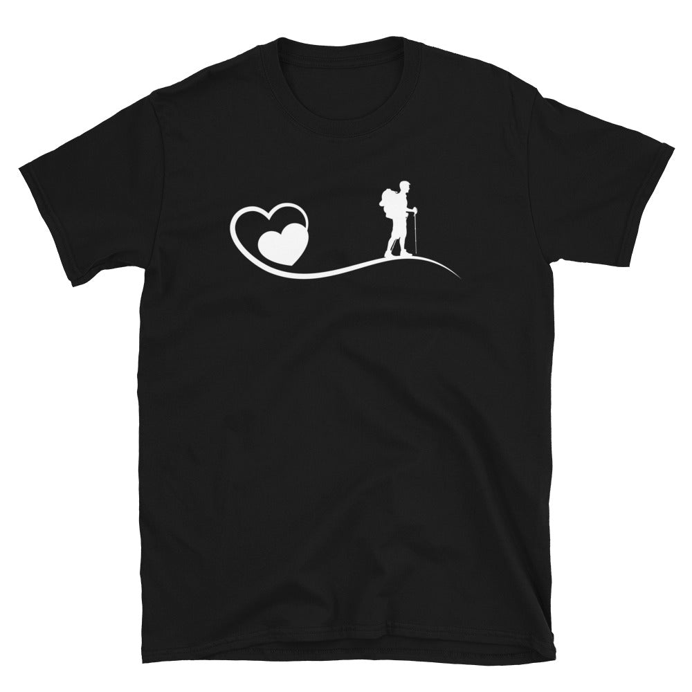 Herz 1 Und Wandern - T-Shirt (Unisex) wandern Black