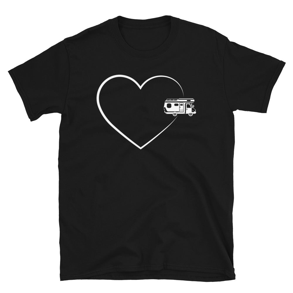 Herz 2 Und Camping - T-Shirt (Unisex) camping Black