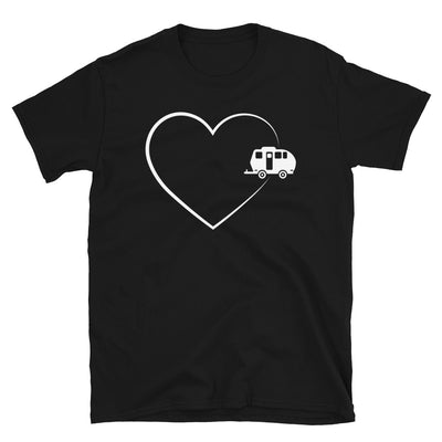 Herz 2 Und Camping - T-Shirt (Unisex) camping Black
