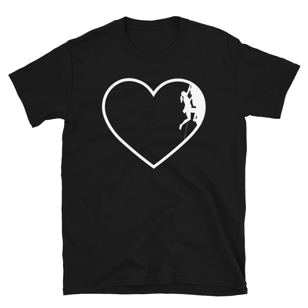 Herz 2 Und Klettern - T-Shirt (Unisex) klettern Black