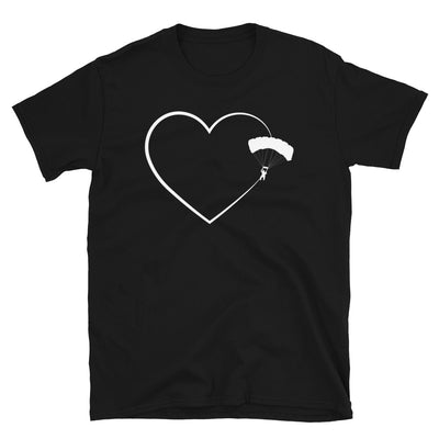 Herz 2 Und Gleitschirmfliegen - T-Shirt (Unisex) berge Black