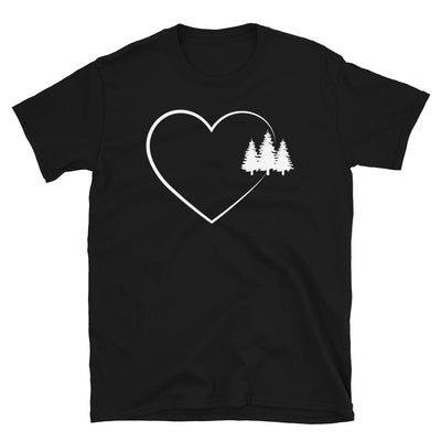 Herz 2 Und Bäume - T-Shirt (Unisex) camping Black
