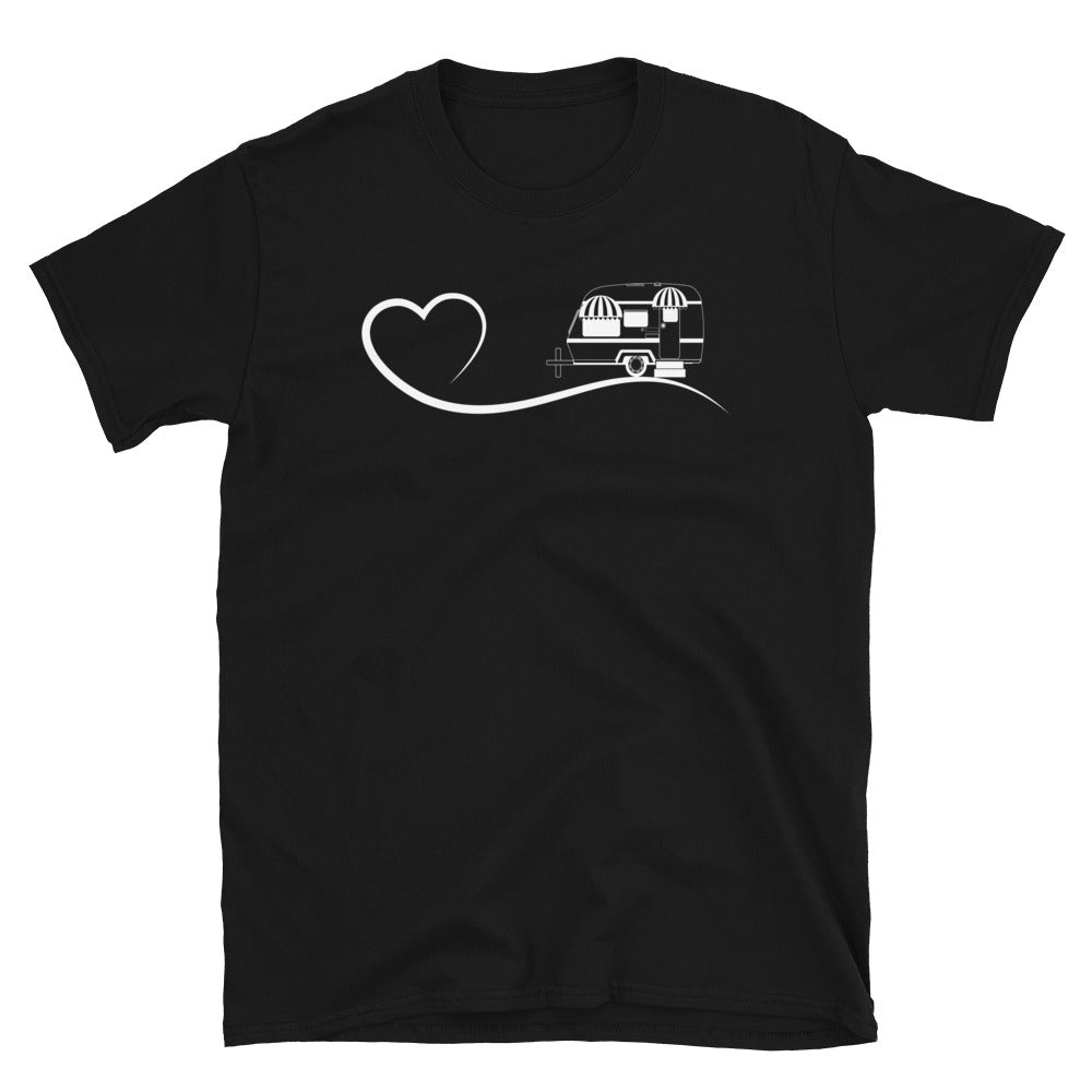 Herz Und Camping - T-Shirt (Unisex) camping Black