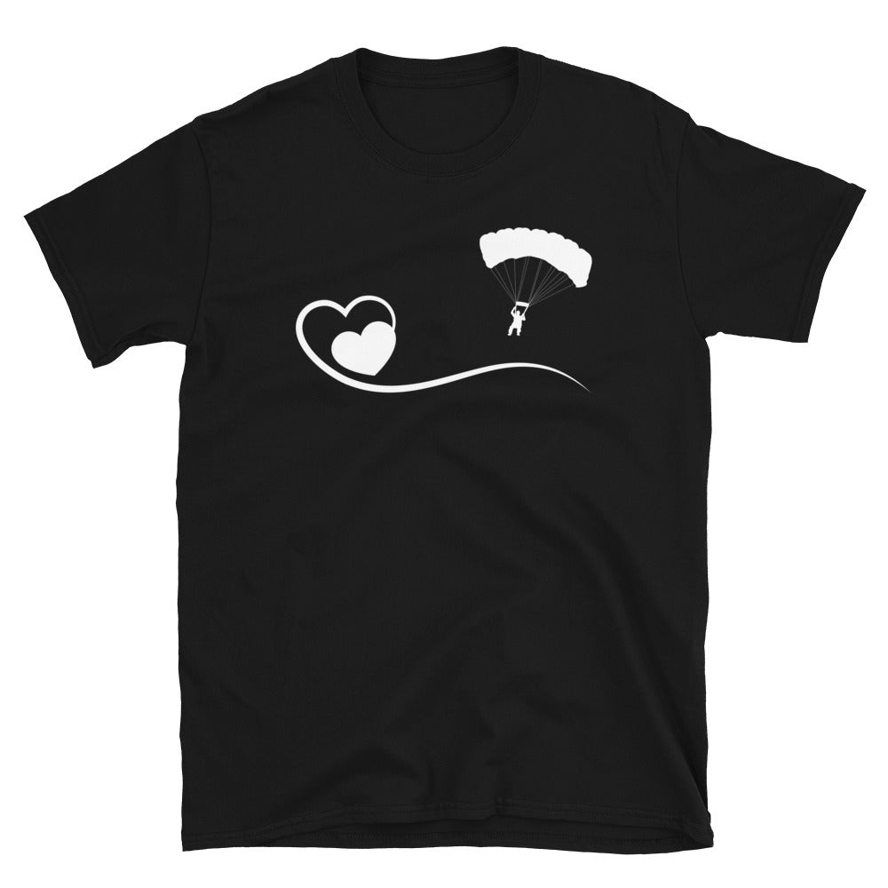 Herz Und Gleitschirmfliegen - T-Shirt (Unisex) berge Black