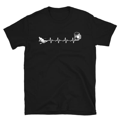 Herzschlag - Bier - Skifahren - T-Shirt (Unisex) klettern ski Black