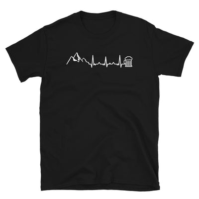 Herzschlag, Bier Und Berg - T-Shirt (Unisex) berge Black