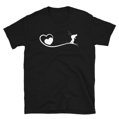 Herz Und Skifahrer - T-Shirt (Unisex) klettern ski Black