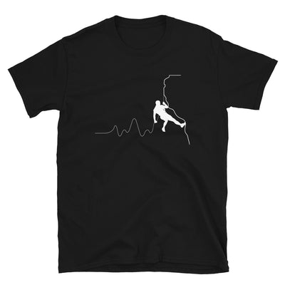Herzschlag Bergsteiger - T-Shirt (Unisex) klettern Black