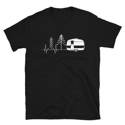 Herzschlag Wohnwagen - T-Shirt (Unisex) camping Black