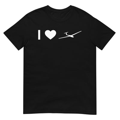 Herz Und Segelflugzeug - T-Shirt (Unisex) berge xxx yyy zzz Black