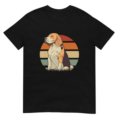 Beagle und Sonnenuntergang - Retro Vintage - Herren T-Shirt Other_Niches xxx yyy zzz Black