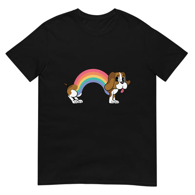 Beagle Hund mit Regenbogenkörper - Herren T-Shirt Other_Niches xxx yyy zzz Black
