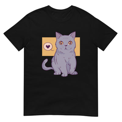 Britisch Kurzhaar Katze mit liebevollen Augen - Cartoon - Herren T-Shirt Other_Niches xxx yyy zzz Black