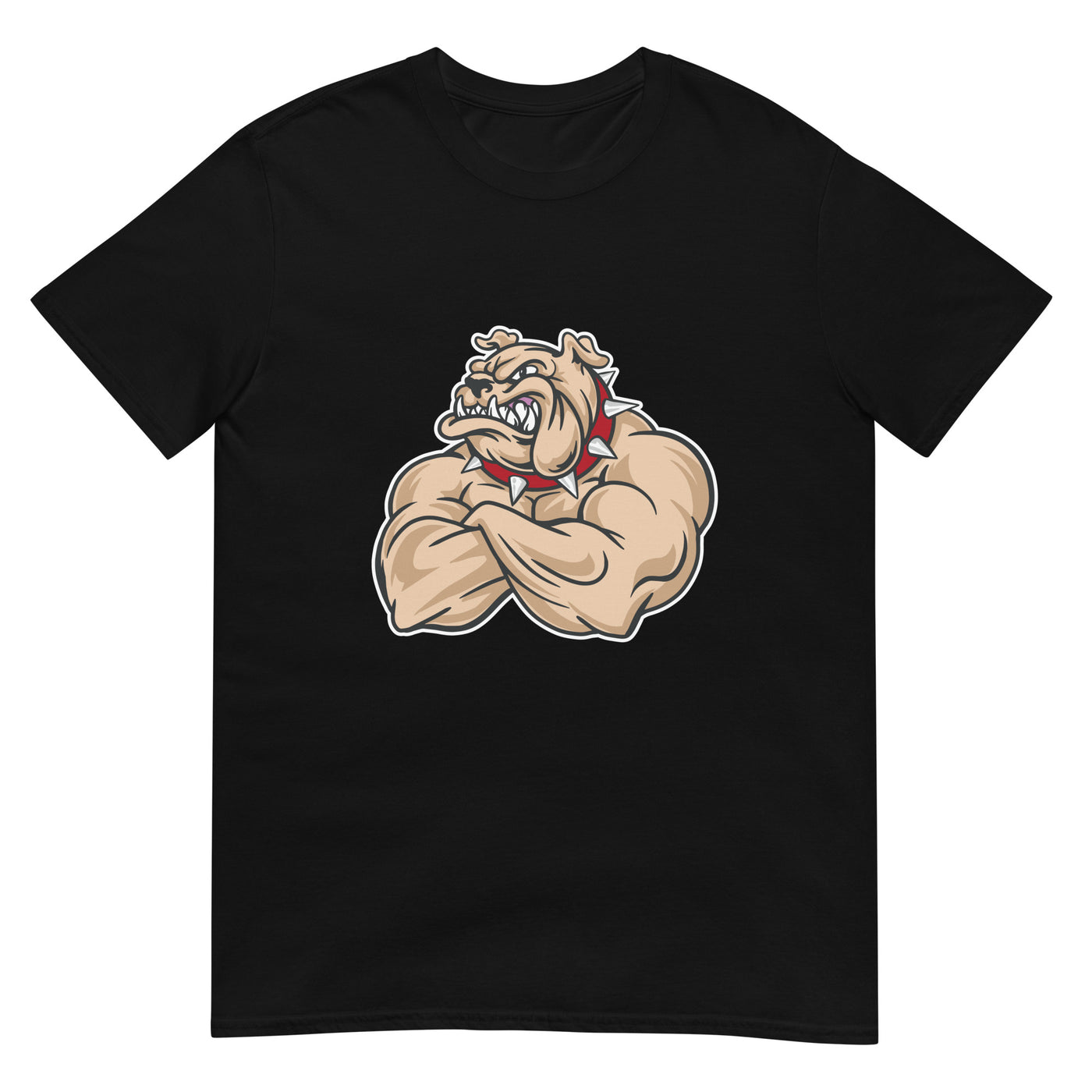 Bulldogge mit großen Muskeln, starker Aggression, motivierender Hund im Fitnessstudio - Herren T-Shirt Other_Niches xxx yyy zzz Black