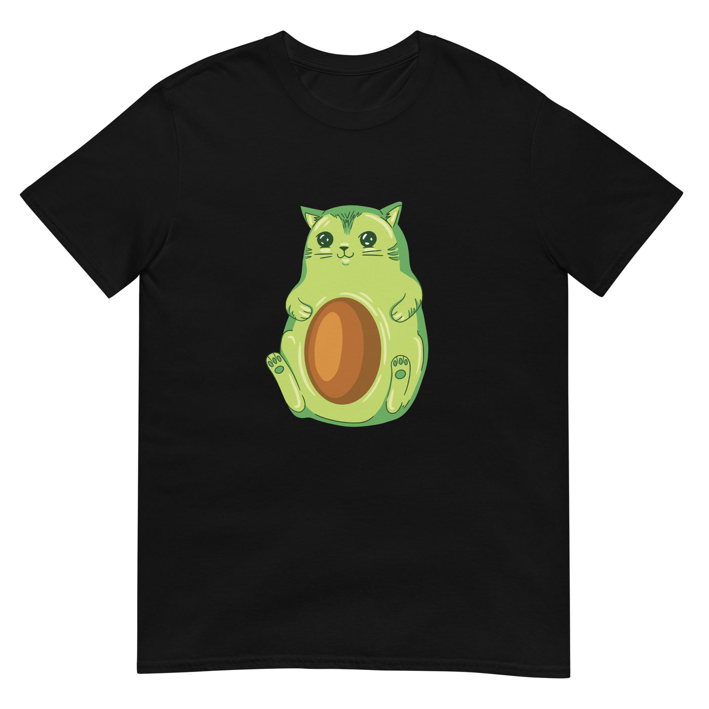 Avocado-förmige Cartoon-Katze - Herren T-Shirt Other_Niches xxx yyy zzz Black
